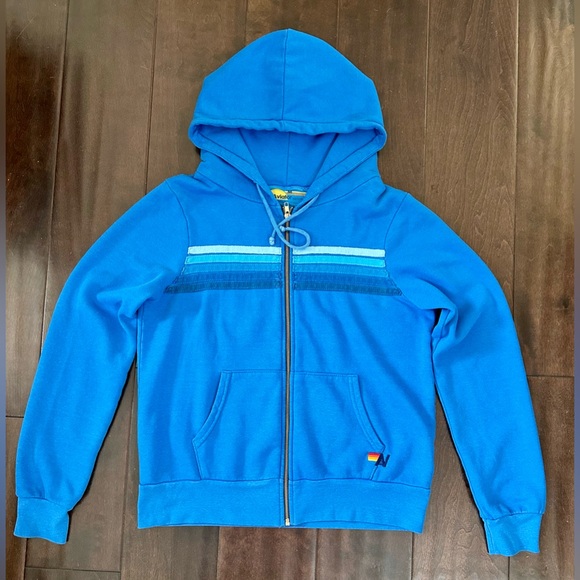 Aviator Nation 5 Stripe Zip-Up Hoodie UNISEX - Picture 5 of 12